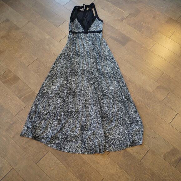 Silence And Noise Maxi Dress Large Black White Slits Strappy Urban Outfitters - Picture 7 of 12